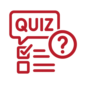 quiz icon with our primary colour c8102e